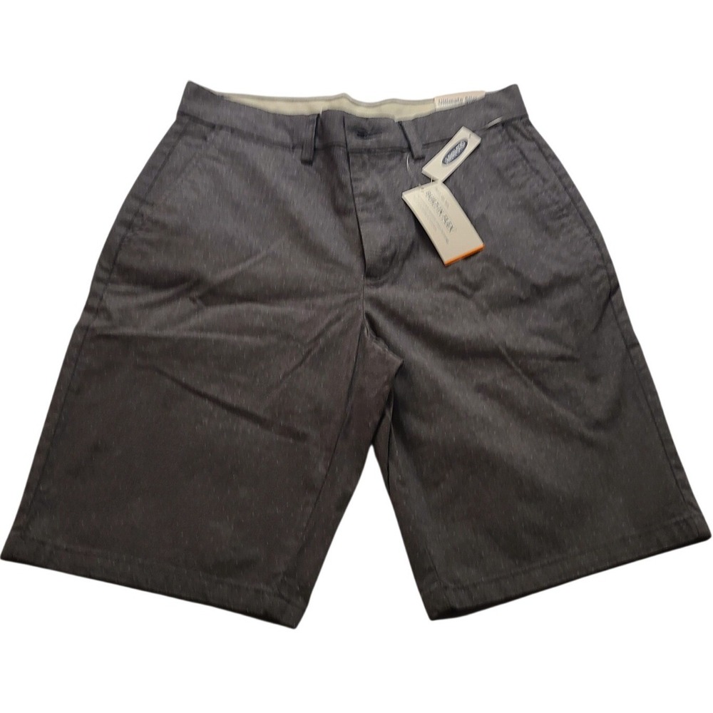 Old Navy Ultimate‎ Slim Built-In Flex Gray Micro Dot Shorts Men's 30 Zip fly